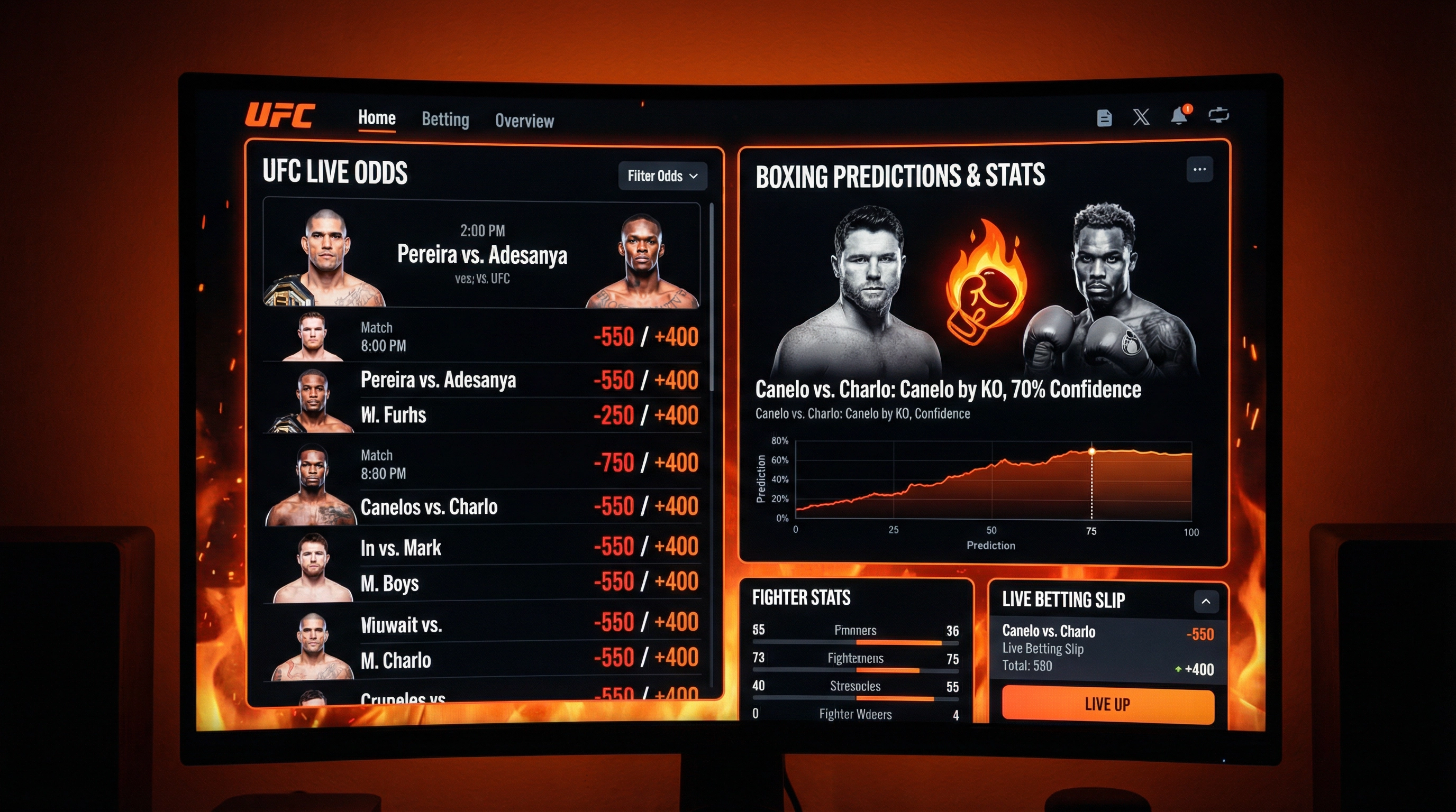 火博体育格斗竞猜平台界面展示